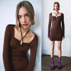 Jacquard stretchy dress